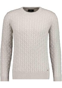 Rundhalspullover Ragman, Herren, Gr. 56, hellgrau, Strick, 95% Baumwolle 5% Cashmere, Rundhals, Pullover Rundhalspullover