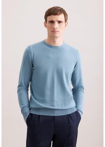 Pullunder Seidensticker "Schwarze Rose", Herren, Gr. M, mint, 100% Wolle, unifarben, regular fit, Rundhals, Pullover Pullunder, 1/1 Rundhals Uni