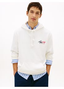 Kapuzensweatshirt Tommy Jeans "TJM REGULAR ENTRY SIGN", Herren, Gr. XL, ecru, Sweatware, Obermaterial: 100% Baumwolle, unifarben, regular fit normal, Rundhals, eingesetzt Rippb&uuml;ndchen, Sweatshirts Kapuzensweatshirt, Regular fit mit Kapuze