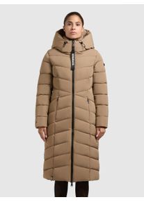 Steppmantel Khujo "FISKA", Damen, Gr. M (38), cookie beige, Steppware, Obermaterial: 100% Polyester. Futter: 100% Nylon. Wattierung: 100% Polyester, unifarben, knielang, elastischer Bund, M&auml;ntel Steppmantel, Kapuze mit elastischem Kordelzug