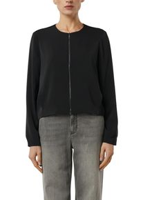 Boleroblazer comma, Damen, Gr. 38, schwarz, Web, Obermaterial: 97% Polyester, 3% Elasthan. Futter: 100% Polyester, unifarben, bequem h&uuml;ftlang, Rundhals, Blazer Boleroblazer, kurz, mit Rei&szlig;verschluss