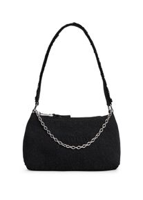 Schultertasche Tommy Jeans "TJW COOL DENIM SHOULDER BAG", Damen, Gr. B/H/T: 23cm x 15cm x 13cm, nachtblau, Baumwolle, Taschen Schultertasche, Damen Tragetasche, Minibag mit edler Logostickerei