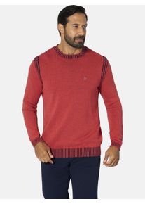 Rundhalspullover Jan Vanderstorm "Pullover GERTLUND", Herren, Gr. 7XL, orange, Obermaterial: 100% Baumwolle CO., Pullover Rundhalspullover