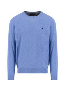 Rundhalspullover Fynch-Hatton, Herren, Gr. 4XL, crystal blau, Strick, Obermaterial: 90% Wolle, 10% Kaschmir, unifarben, regular fit taillenbedeckt, Rundhals, Rippb&uuml;ndchen, Pullover Rundhalspullover, aus Wolle und Kaschmir, mit Rundhalsausschnitt, Regular Fit