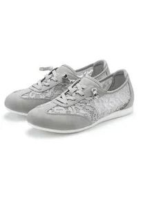 Sneaker Lascana "Freizeitschuh, Halbschuh mit modischen Spitzendetails", Damen, Gr. 40, grau, Obermaterial: 100% Lederimitat. Decksohle: 100% Textilmaterial. Futter: 100% Textilmaterial. Laufsohle: 100% Synthetik, leicht transparent, unifarben, Schuhe Sneaker, runde Schuhspitze, herausnehmbare Innensohle