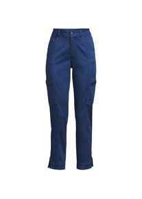 LANDS' END 7/8-Cargohose aus Lyocell-Mischung Mid Waist, Damen,  Blau, Baumwolle/Lyocell (Viskose)/Baumwoll-Mischung, by Lands' End