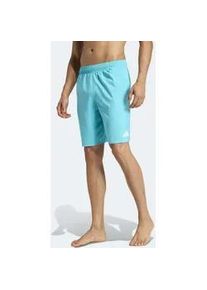 Badeshorts Adidas PERFORMANCE "8 ZOLL", Herren, Gr. L, N-Gr, lucid cyan, wei&szlig;, Obermaterial: 100% Polyester, Badehosen Badeshorts