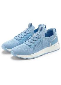Sneaker Vivance "Freizeitschuh, Halbschuh, Turnschuh", Damen, Gr. 39, blau (hellblau), Obermaterial: 100% Textilmaterial. Decksohle: 100% Textilmaterial. Futter: 100% Textilmaterial. Laufsohle: 100% Synthetik, unifarben, Basic, Schuhe Sneaker, mit elastischen Schn&uuml;rb&auml;ndern VEGAN