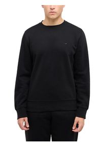 Sweatshirt Mustang "Herren Style Clio", Herren, Gr. S, schwarz, 80% Baumwolle, 20% Polyester, regular fit, Rundhals, Sweatshirts Sweatshirt