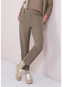 Stoffhose Street One "Style Bonny", Damen, Gr. 46, L&auml;nge 30, light terra mocha, Web, Obermaterial: 50% Polyester, 46% Baumwolle, 4% Elasthan. Futter: 100% Polyester, unifarben, slim fit lang, Hosen Stoffhose, mit sportiven Tape Details