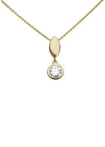 Kettenanh&auml;nger Firetti "Schmuck Geschenk Gold 333 Halsschmuck Anh&auml;nger f&uuml;r Halskette Solit&auml;r", gold (gelbgoldfarben, kristallwei&szlig;, kristallwei&szlig;), Schmuckanh&auml;nger, Damen, Gelbgold 333, 0,4 g, Kettenanh&auml;nger, mit Zirkonia (synth.)