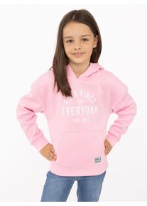 Hoodie Zwillingsherz "Everyday", M&auml;dchen, Gr. 110/116, rosa, Sweatware, Obermaterial: 80% Polyester, 20% Baumwolle, Sweatshirts Hoodie, Mini-Me,mit Stickerei und positiver Botschaft
