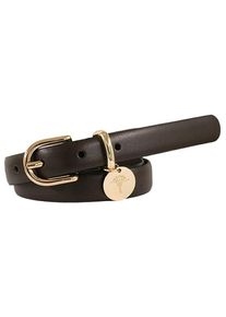 JOOP! Lederg&uuml;rtel JOOP, Damen, Gr. 90, schwarz braun, Rindsleder, G&uuml;rtel Lederg&uuml;rtel, mit Dornschlie&szlig;e und Logo-Anh&auml;nger, Breite 2cm