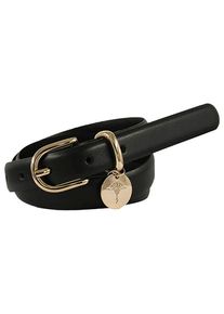 JOOP! Lederg&uuml;rtel JOOP, Damen, Gr. 85, schwarz, Rindsleder, G&uuml;rtel Lederg&uuml;rtel, mit Dornschlie&szlig;e und Logo-Anh&auml;nger, Breite 2cm