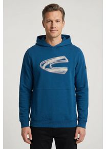 Kapuzensweatshirt Camel Active, Herren, Gr. XL, lyons blau, Sweatware, Obermaterial: 100% Baumwolle, bedruckt, normal h&uuml;ftbedeckend, Rundhals, Sweatshirts Kapuzensweatshirt, mit gro&szlig;en Frontprint