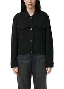 Jackenblazer s.Oliver, Damen, Gr. 46, schwarz, Web, Obermaterial: 74% Polyester, 22% Viskose, 4% Elasthan. Futter: 100% Polyester, unifarben, gerade h&uuml;ftlang, Rundhals, Blazer Jackenblazer, mit Knopfleiste