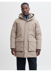 Jack & Jones Parka JACK & JONES "JPRCCMOON MELANGE PARKA LN", Herren, Gr. M, delicioso detail:melange, Web, Obermaterial: 100% Polyester, meliert, regular fit, Jacken Parka