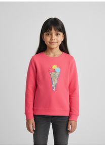 Sweatshirt Blue Seven, M&auml;dchen, Gr. 116, pink, Sweatware, Obermaterial: 100% Baumwolle, bedruckt, unifarben, regular fit, Rundhals, Rippb&uuml;ndchen, Sweatshirts Sweatshirt
