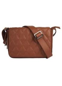 Henkeltasche CLUTY, Damen, Gr. B/H/T: 20cm x 13cm x 5cm onesize, braun (cognac), Leder, Taschen, echt Leder, Made in Italy