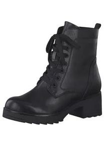 Schn&uuml;rstiefelette Marco Tozzi, Damen, Gr. 37, schwarz, Lederimitat, unifarben, Schuhe Schn&uuml;rstiefelette, mit FEEL-ME Ausstattung