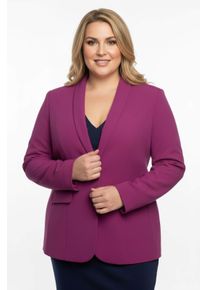 sheego Gro&szlig;e Gr&ouml;&szlig;en Blazer mit Schalkragen, magenta, Gr&ouml;&szlig;e 54 - Damen