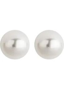 Paar Ohrstecker OROLINO "Gold 585 mit wei&szlig;en Perlen 6,5-7mm rund", wei&szlig; (wei&szlig;, wei&szlig;), Ohrringe, Damen, one-size, Gold