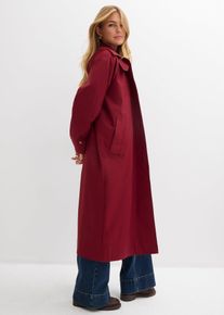 bonprix Trenchcoat mit Laschen, rot, Gr.46, Weit geschnittener Trenchcoat mit gerader Silhouette, breitem hochklappbarem Kragen und verstellbaren &Auml;rmelaufschl&auml;gen