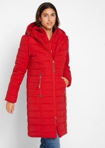 bonprix Steppmantel 2-in-1 Optik, rot, Gr.46, Trendiger Steppmantel mit Lederimitat Zeichen am &Auml;rmel
