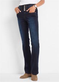 bonprix Bootcut High Waist Shaping, blau, Gr.54, Attraktive Shaping-Stretch-Jeans mit breitem Bund, 71% Baumwolle