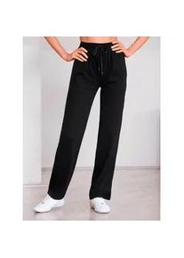 Sporthose Catamaran, Damen, Gr. 44/46, Normalgr&ouml;&szlig;en, blau (schwarz, marine), 100% Baumwolle, unifarben, lang, Hosen Sporthose