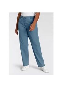 Straight-Jeans KjBRAND "Babsie", Damen, Gr. 44, N-Gr, blau (denim bleach), Denim/Jeans, Obermaterial: 78% Baumwolle, 18% Polyester, 4% Elasthan, unifarben, straight fit lang, Jeans Straight-Jeans, mit Stretch