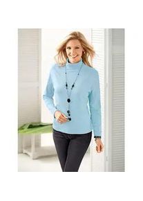 Rollkragenshirt Classic Basics "Shirtrolli", Damen, Gr. 44, blau (wintert&uuml;rkis), 100% Baumwolle, unifarben, ohne Ausschnitt, Shirts