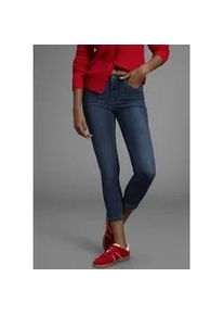 7/8-Jeans Arizona "Shaping", Damen, Gr. 40, N-Gr, blau (dunkelblau us), Jeans, Obermaterial: 79% Baumwolle, 19% Polyester, 2% Elasthan, Basic, slim fit 7/8-L&auml;nge, Jeans, eng anliegend, R&ouml;hrenjeans, Used-Waschung, High-Waist, 7/8-L&auml;nge