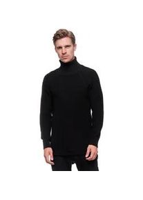 Rollkragenpullover Rusty Neal, Herren, Gr. L, schwarz, 50% Baumwolle, 50% Polyacryl, unifarben, normal, hoch geschlossener Ausschnitt, Pullover Rollkragenpullover, mit kuscheligem Rollkragen