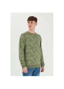 Longpullover Blend "BHSweatshirt", Herren, Gr. M, four leaf clover, Sweatware, 60% Baumwolle, 40% Polyester, gemustert, normal normal, Rundhals, Pullover Longpullover, Klassisches Sweatshirt mit Rundhalsausschnitt