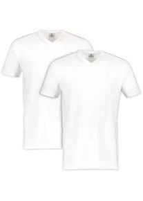 T-Shirt Lerros "Lerros Doppelpack T-Shirt, V-Neck in Premium Baumwollqualit&auml;t", Damen, Gr. M, wei&szlig;, 100% Baumwolle, Shirts T-Shirt