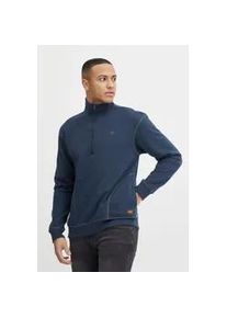 Troyer Blend "BHSweatshirt", Herren, Gr. L, blau (marineblaus), Sweatware, 60% Baumwolle, 40% Polyester, unifarben, regular fit normal, Rundhals, eingesetzt, Pullover Troyer, Stilvoller Sweat-Troyer mit Stehkragen