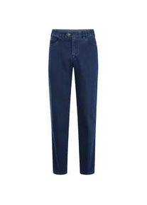 Br&uuml;hl Stoffhose BR&Uuml;HL "Milano II", Herren, Gr. 56, EURO-Gr&ouml;&szlig;en, blau (jeansblau), 78% Baumwolle, 21% Polyester, 1% Elasthan, unifarben, lang, Hosen Stoffhose, in Stretch-Denim