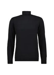 Rundhalspullover Ragman, Herren, Gr. 48, schwarz, 95% Baumwolle 5% Cashmere, hoch geschlossener Ausschnitt, Pullover Rundhalspullover