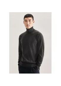 Pullunder Seidensticker "Schwarze Rose", Herren, Gr. XXL, grau, 100% Wolle, unifarben, regular fit, Rundhals, Pullover Pullunder, 1/1 Rollkragen Uni