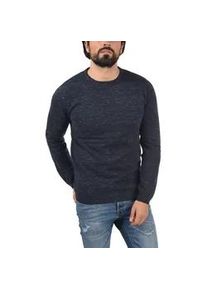 Strickpullover Blend "BHAdrian", Herren, Gr. XXL, blau (schwarz navy), Feinstrick, 100% Baumwolle, unifarben, regular fit normal, Rundhals, Pullover Strickpullover, Strickpullover aus Feinstrick