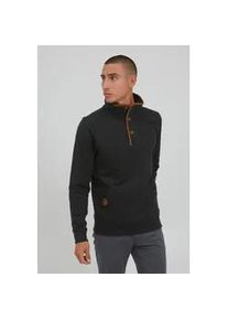 Troyer Blend "BHAchilias", Herren, Gr. L, schwarz, Sweatware, 60% Baumwolle, 40% Polyester, unifarben, regular fit, ohne Ausschnitt, eingesetzt, Pullover Troyer, Sweatshirt mit Stehkragen