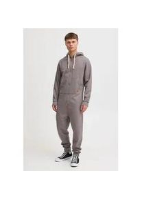 Overall Blend "BHSalinho", Herren, Gr. XXL, US-Gr&ouml;&szlig;en, pewter mix, Sweatware, 60% Baumwolle, 40% Polyester, unifarben, regular fit lang, ohne Ausschnitt, Overalls Overall, Overall mit Fleece-Kapuze