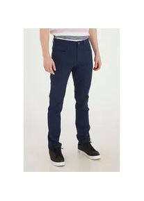 5-Pocket-Hose Blend "BHSaturn", Herren, Gr. 33, L&auml;nge 32, navy, Web, 98% Baumwolle, 2% Elasthan, unifarben, regular fit lang, Hosen 5-Pocket-Hose, Chinohose mit zahlreichen Leder-Logopatches