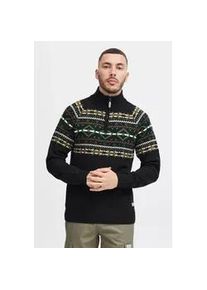 Troyer Blend "BHNilo", Herren, Gr. 3XL, schwarz, Grobstrick, 100% Polyacryl, regular fit, Pullover Troyer, Klassischer Troyer mit Rei&szlig;verschluss