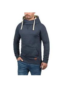 Kapuzenpullover Blend "BHSales", Herren, Gr. L, blau (navy), Sweatware, 60% Baumwolle, 40% Polyester, unifarben, regular fit, ohne Ausschnitt, eingesetzt, Pullover Kapuzenpullover, Kapuzensweatshirt mit Cross-Over Kragen