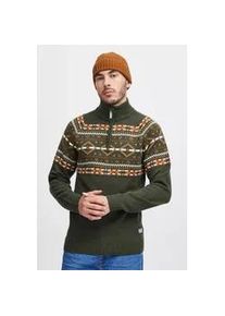 Troyer Blend "BHNilo", Herren, Gr. XL, deep forest, Grobstrick, 100% Polyacryl, regular fit, Pullover Troyer, Klassischer Troyer mit Rei&szlig;verschluss