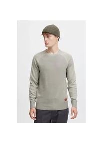 Rundhalspullover Blend "BHGandolf", Herren, Gr. XXL, beige (stone mix), Feinstrick, 100% Baumwolle, regular fit, Rundhals, Raglan&auml;rmel, Pullover Rundhalspullover, Strickpullover mit farblich abgesetzten Akzenten