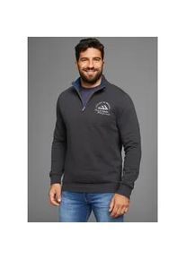 MAN'S WORLD Sweatshirt MAN'S WORLD, Herren, Gr. 5XL (72/74), grau (anthrazit), Obermaterial: 60% Baumwolle, 40% Polyester, unifarben mit Farbeinsatz, regular fit, angesetztes B&uuml;ndchen, Sweatshirts Sweatshirt, mit Kontrastkragen - Neue Farben