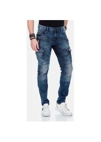 Cipo & Baxx 5-Pocket-Jeans CIPO & BAXX "Jeans", Damen, Gr. 32, L&auml;nge 34, blau, 98% Baumwolle, 2% Elasthan, unifarben, slim fit lang, Jeans 5-Pocket-Jeans, in schmaler Passform, CD-369